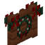 Acacia Fence Gate with Lit Wreath