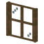 Stripped Jungle Four Pane Window
