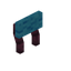 Light Blue Crimson Raised Seat Back