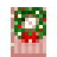 Cherry Door with Lit Wreath