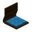 Light Blue Floor Chair (Dark Oak)