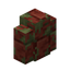 Mossy Red Rock Brick Wall