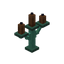 Waxed Oxidized Brown Copper Candelabra