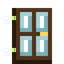 Dark Oak Glass Door