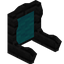 Cyan Ebony Fancy Seat Back
