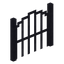 Curved Metal Fence