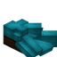 Light Blue Longer Roof Slab (Dark Oak)