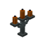 Orange Silver Candelabra