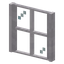 Stripped Jacaranda Four Pane Window