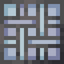 Woven Cyan Stained Glass Pane