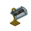 Cyan Fancy Gold Lamp