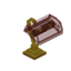 Red Fancy Gold Lamp