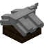 White Longer Top Roof Block (Dark Oak)