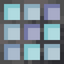 Square Blue Stained Glass Pane