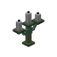 Waxed Weathered White Copper Candelabra
