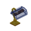 Blue Fancy Gold Lamp