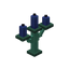 Oxidized Blue Copper Candelabra