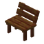Stripped Redwood Bench