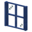 Stripped Magic Four Pane Window