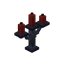 Red Iron Candelabra
