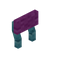 Magenta Blue Bioshroom Raised Seat Back