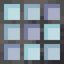 Square Cyan Stained Glass Pane