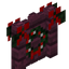 Crimson Fence Gate with Lit Garland