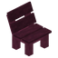 Stripped Crimson Park Bench