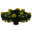 Yellow Decorated Christmas Tree Base