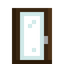 Spruce Bark Glass Door