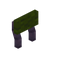 Green Mauve Raised Seat Back