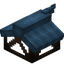 Cyan Longer Top Flat Roof Block (Framed)