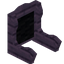 Black Mauve Fancy Seat Back