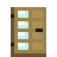 Tile Windowed Oak Door