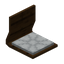 White Floor Chair (Dark Oak)