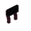 Black Crimson Raised Seat Back