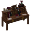 Cluttered Brown Desk