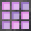 Square Magenta Stained Glass Pane