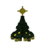 Yellow Decorated Christmas Tree Top