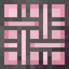 Woven Pink Stained Glass Pane