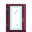 Crimson Glass Door