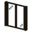 Rectangle Stripped Dark Oak Window