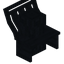 Ebony Gooseneck Chair Column