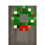 Weathered Pine Door with Lit Wreath