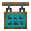 Cyan Hanging Canvas Sign