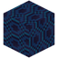Hexagonical Blue Glazed Terracotta