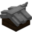 Light Gray Longer Top Roof Block (Dark Oak)