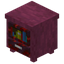 Stripped Crimson Lower Bookshelf Drawer