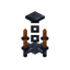 Orange Iron Chandelier