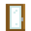 Palm Bark Glass Door